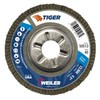 Weiler 4-1/2" Tiger DiscFlap Disc, Conical (TY29), 40Z, 7/8" 50513